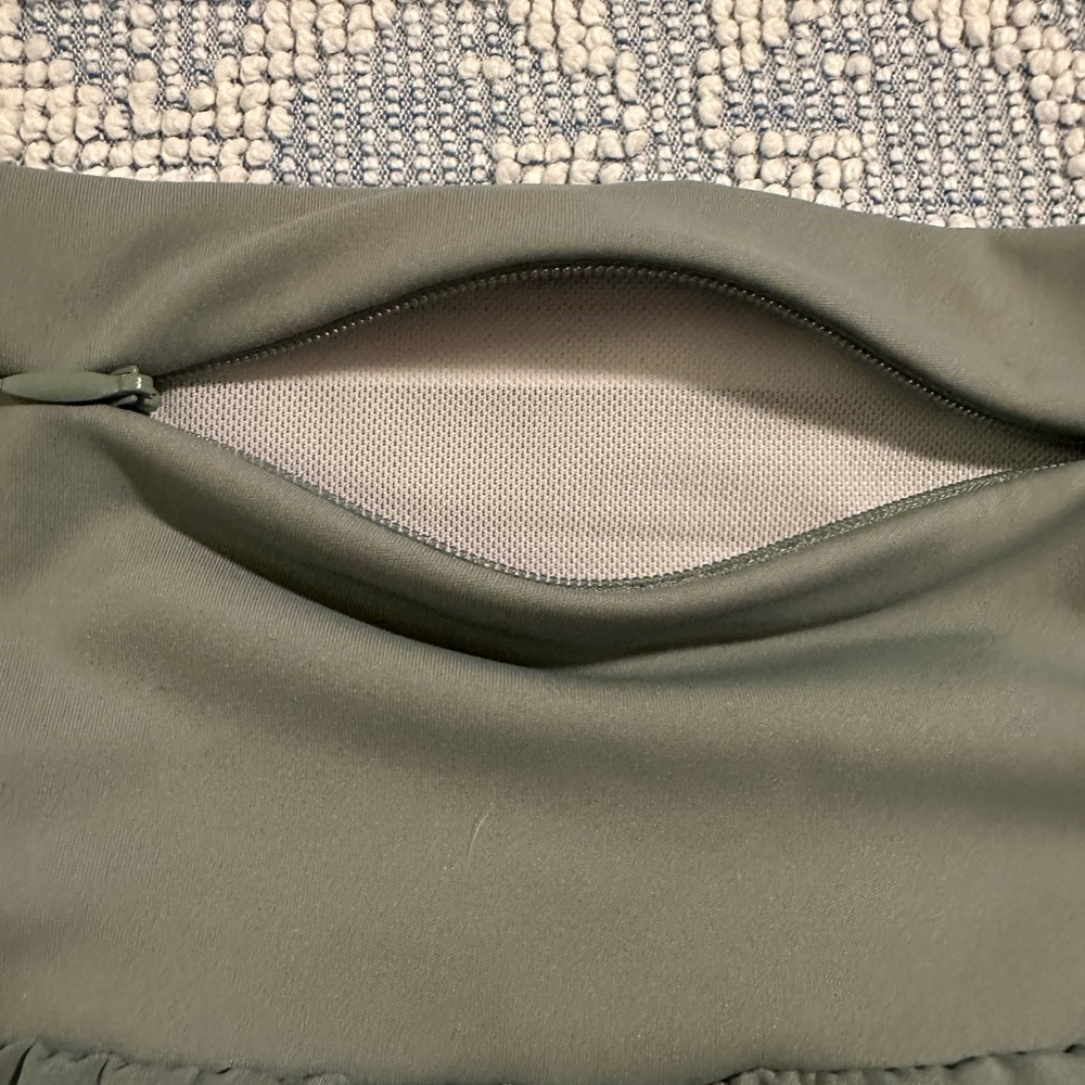 Women's Athletic Shorts - Olive and Black - Picture 10 of 10